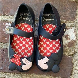 🎀Mini Melissa Mickey&Minnie Mary Jane flats sz8🎀